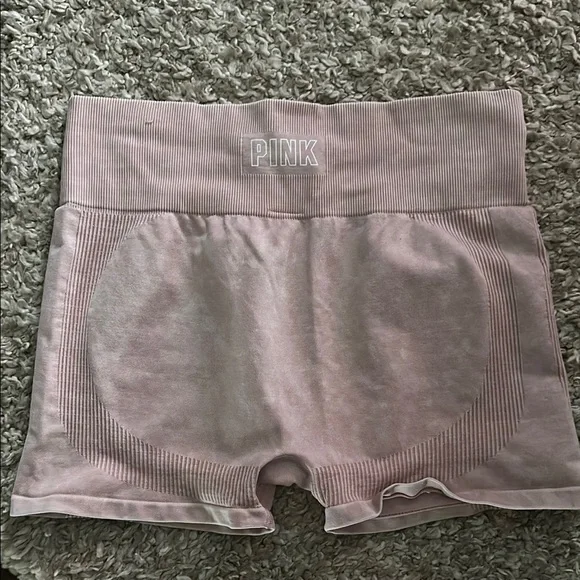PINK Victoria's Secret Light Pink Ribbed Bike Shorts - Picture 3 of 3